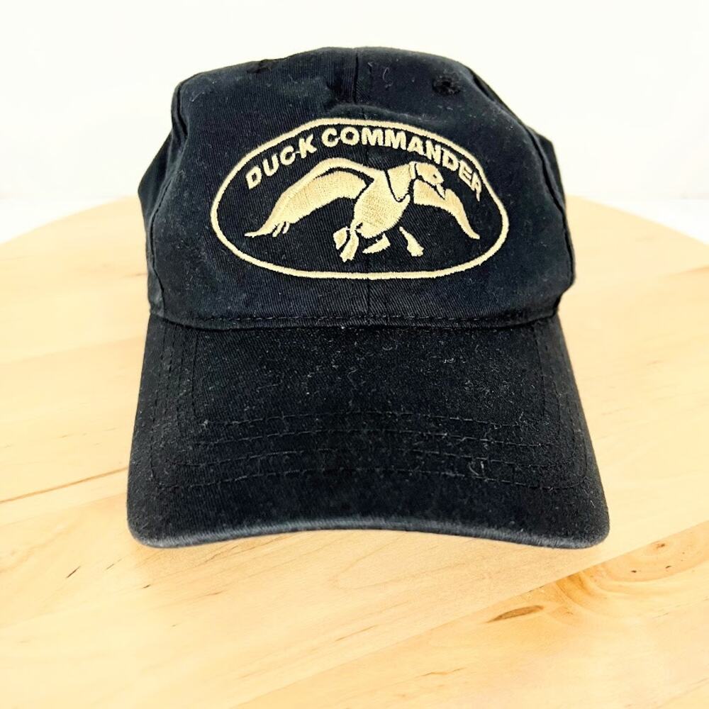 Duck Commander Soft-Back Cap Velcro Closure Embroidered Logo Black
